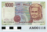 藏品(義大利1000里拉紙幣)的圖片